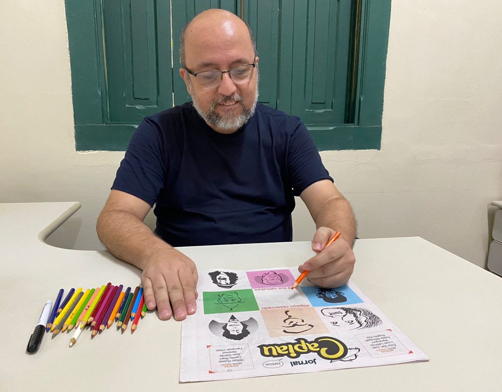 As caricaturas serão produzidas na capa do jornal Capiau, idealizado por Erico San Juan