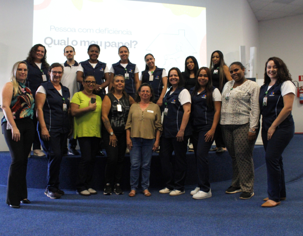 Colaboradores do HRP-Unicamp que participaram do treinamento em uma das turmas