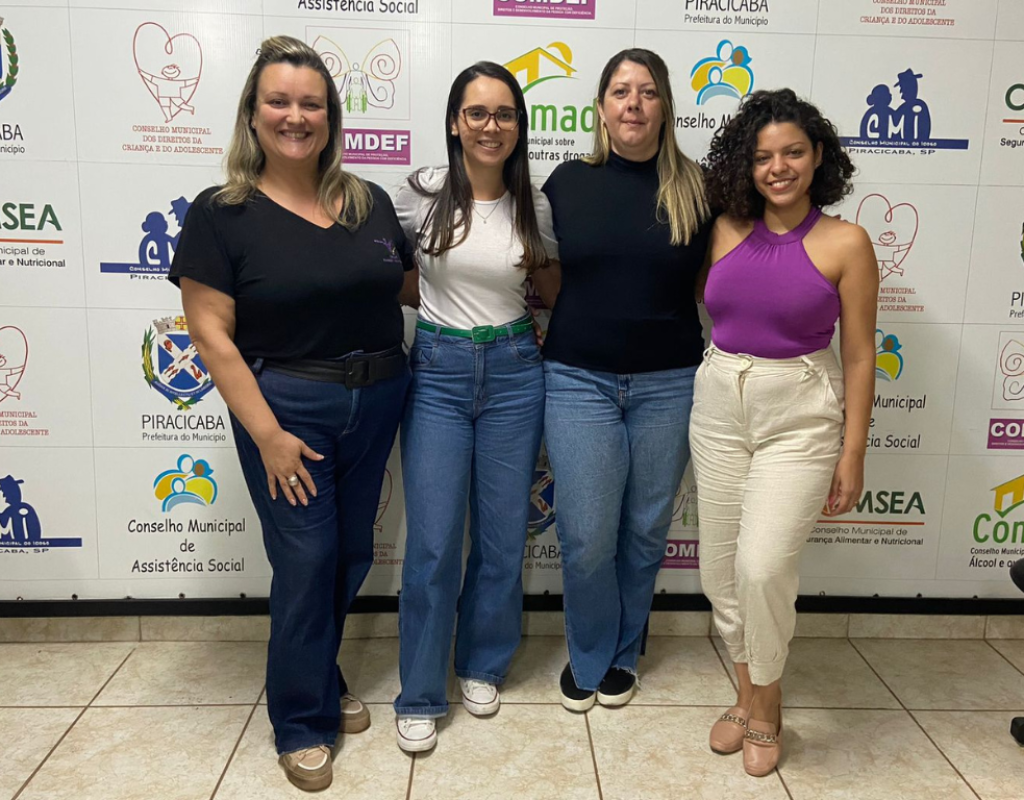 Da esquerda para a direita, Taís Marino, Elma Verdicchio, Beatriz Beig e Jamyle Sousa