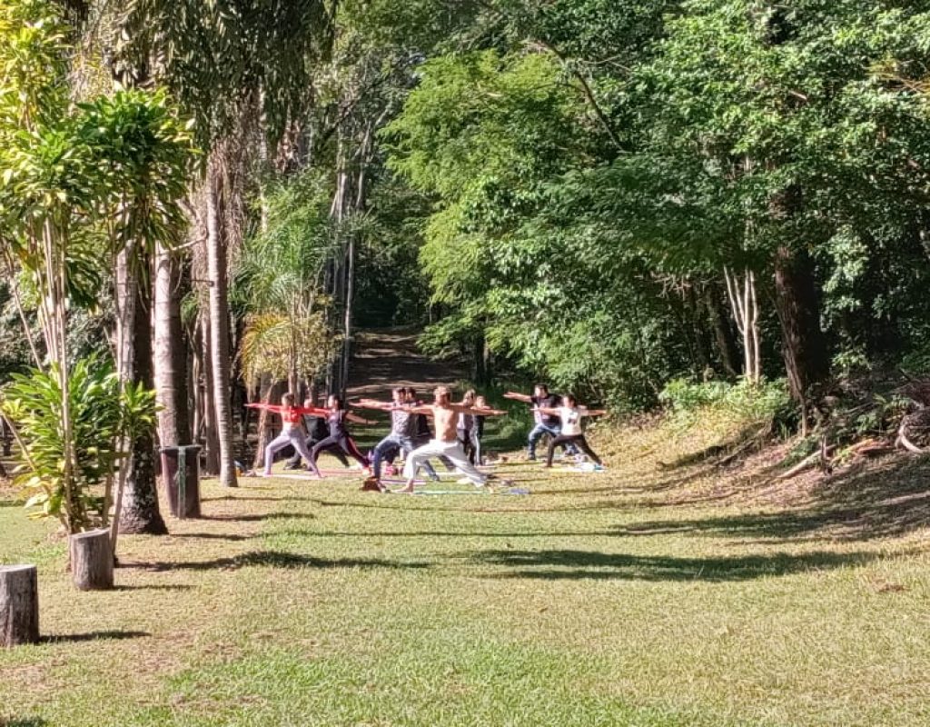 Entre as atividade do Dia O Horto é Nosso, haverá aula de yoga e dance yoga, contação de histórias, trilha sensorial, plantio de mudas e muitas outras ações