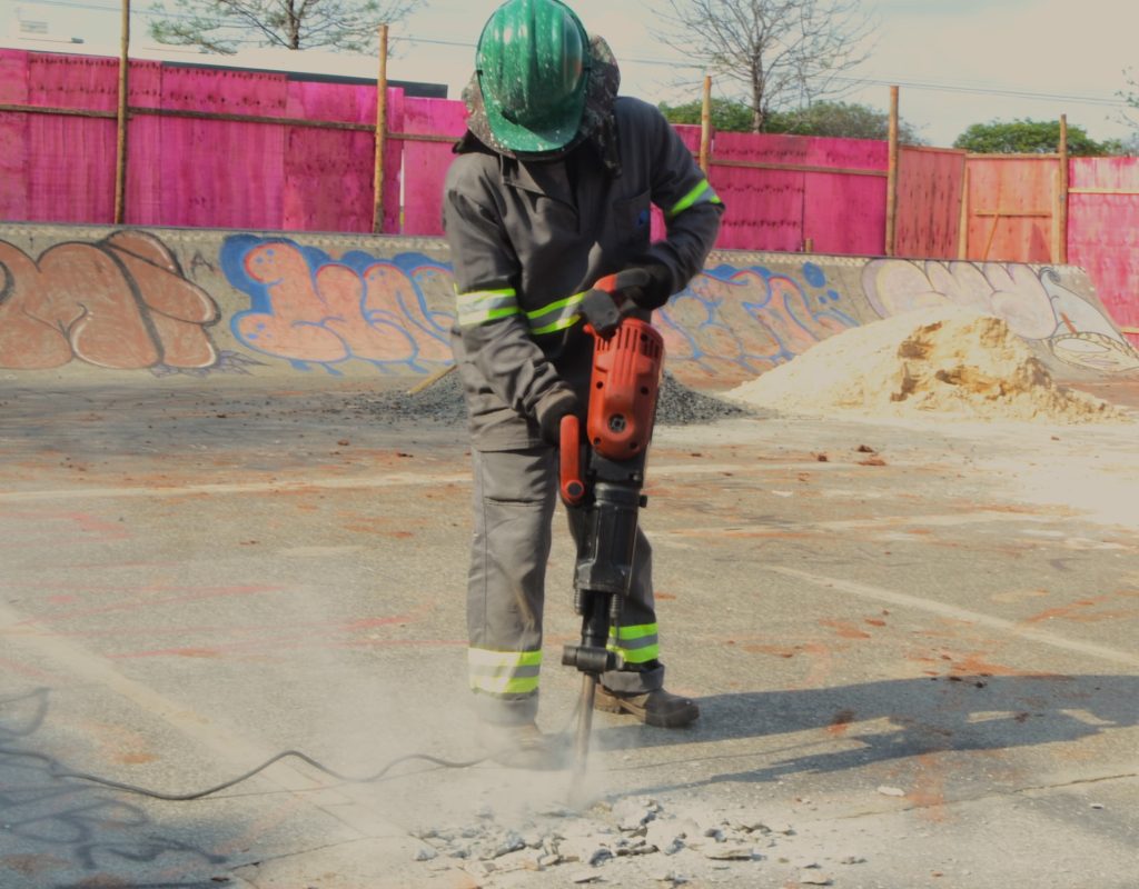 Iniciadas as obras na pista de skate do Cecap