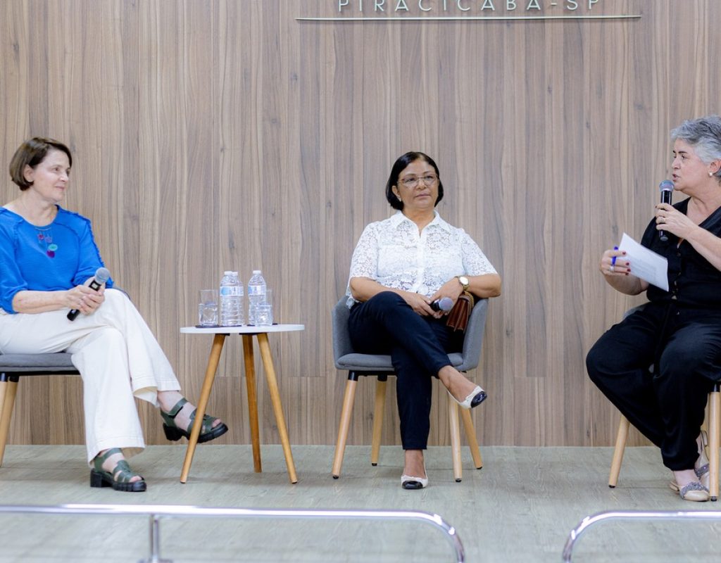 Nancy Thame, Marilda Soares e Cris Sanches durante o workshop