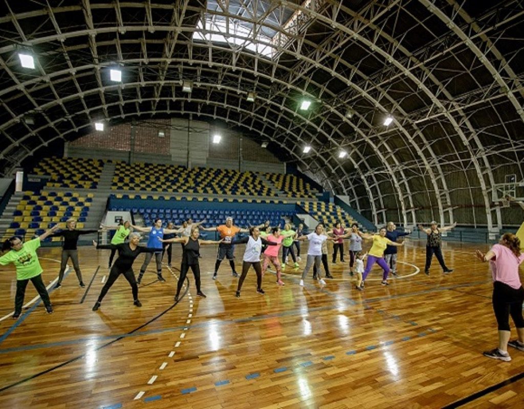 O Ginasio Municipal Waldemar Blatkauskas concentrou as atividade do Dia do Desafio- foto- CCS