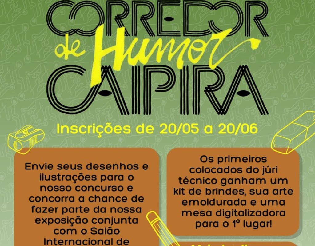 Salão de Humor e Corredor Caipira lançam concurso de desenhos e ilustrações