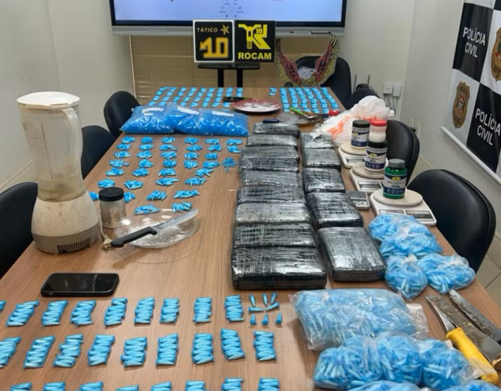 Operação contra o tráfico de drogas em Piracicaba cumpre mandados de busca e apreensão em três bairros da cidade. — Foto: Polícia Militar de Piracicaba/ Reprodução
